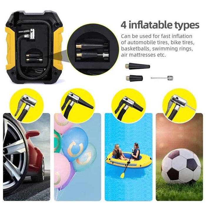 Компресор за гуми №3740-2 Мини компресор 120W цифров/показател 22 цили