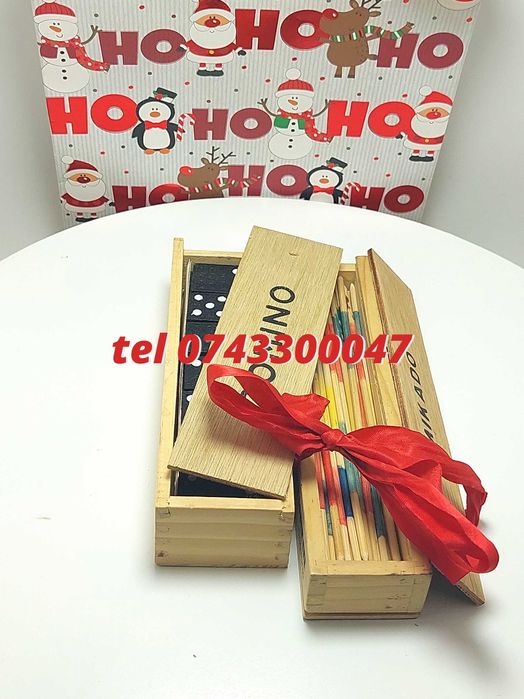 Pachet Cadou  Joc Marocoo mikadoSi Domino  Transport Gratuit