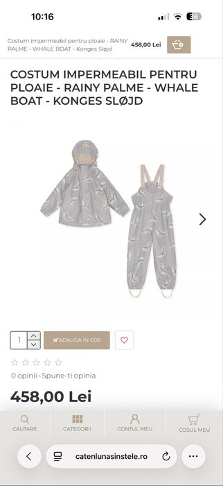 Costum ploaie Konges Slojd masura 86 cm / 18m