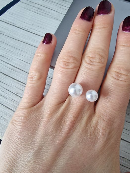 Inel cu perle din otel inoxidabil - nou