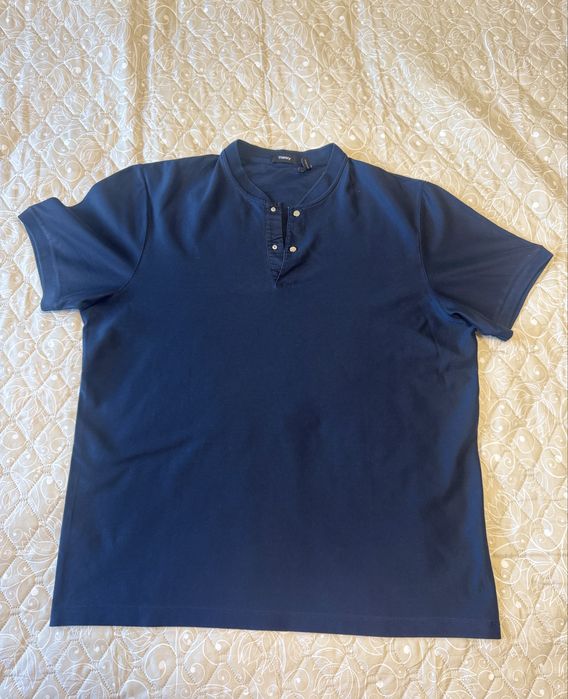 Set 2 tricouri bumbac THEORY - alb si bleumarin, marime XL