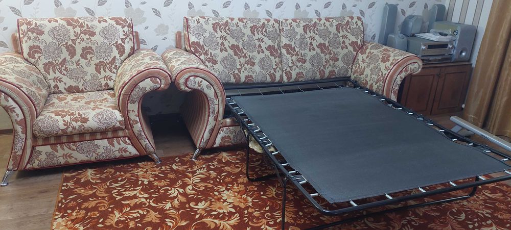 Диван+кресло б/у