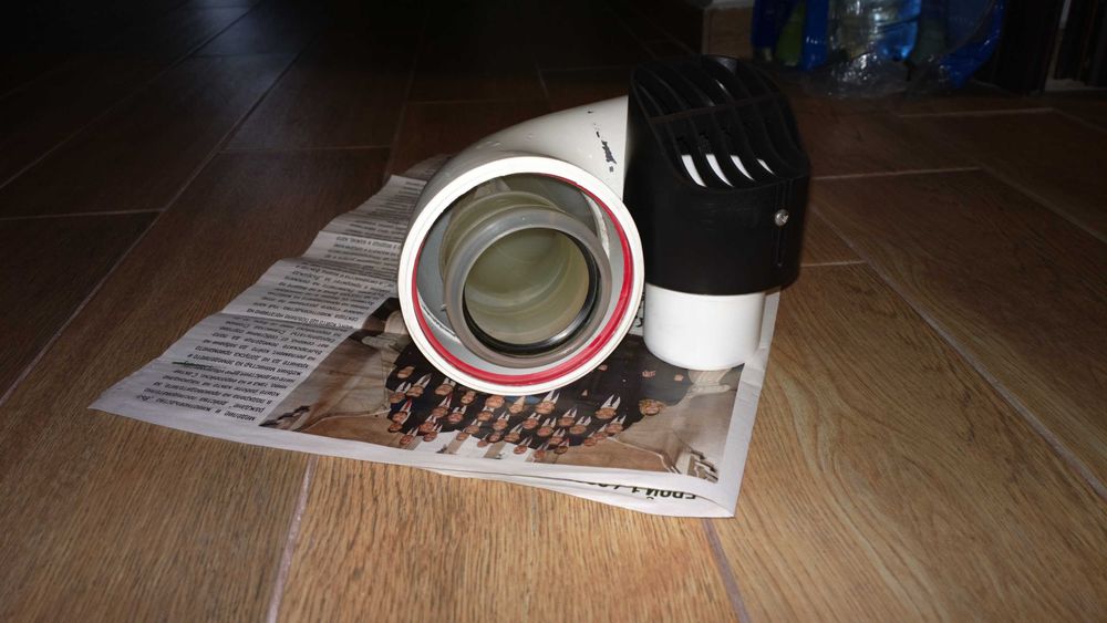 Коляно 60/100 мм за кондензни газови котли + накрайник 60 мм