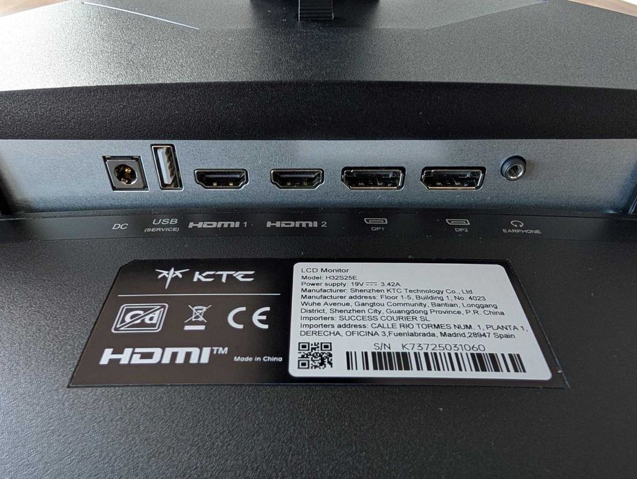 Монитор KTC 32" Curved, 240Hz, 1440P QHD FAST IPS панел, HDR400