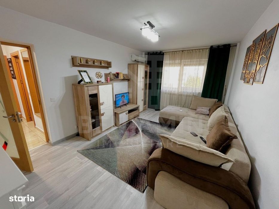 2Camere-Decomandat-Etaj 2-AC-Mobilat-Utilat-Modern-Zona Intim-Lapus — fotografia 1