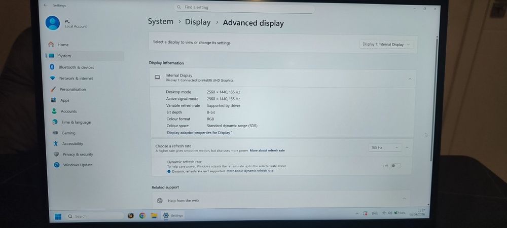 Голям Геймърски лаптоп 17.3 инча 2к 165hz I7-13620H с RTX 4060 32 RAM