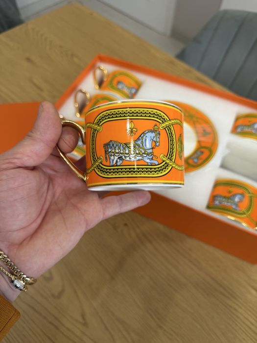 Hermes сет\ комплект за кафе за 6 човека - 12 части