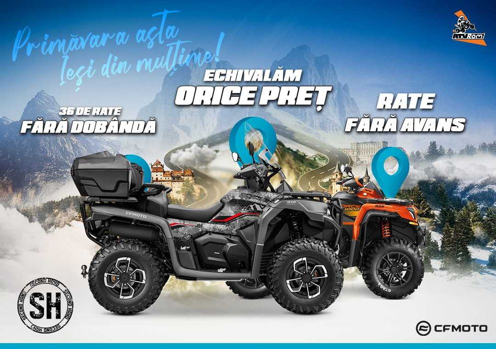 ATV, Motociclete, SXS SH in Rate/Leasing(CFMOTO,Husqvarna, KTM)