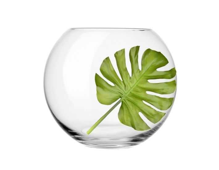 Стъклена ваза с кръгла форма