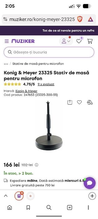 Stativ microfon Konig & Meyer (K&M) 23325