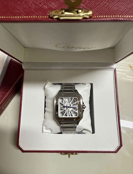 Cartier Santos Skeleton Silver