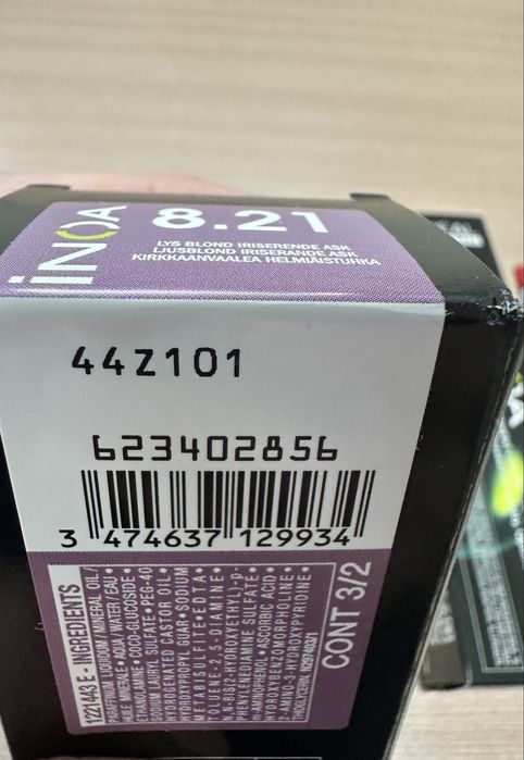 INOA Безамонячна трайна боя за коса 60 мл ПЛЮС Оксидант 6%