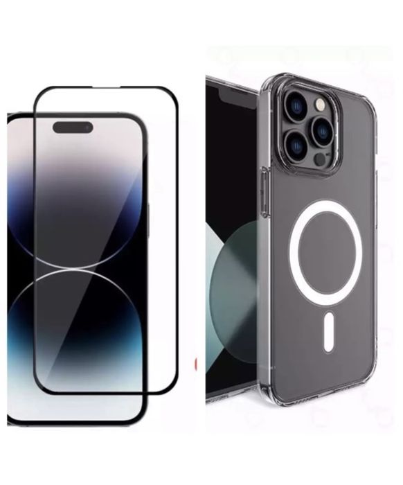 Iphone 14/15/16E/17/PRO/MAX/PLUS Husa TPU MagSafe + Folie Sticla Safe