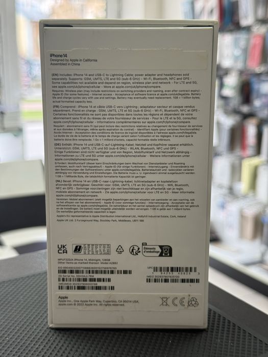 Apple iPhone 14,Midnight,128GB *КатоНов*1г Гаранция*