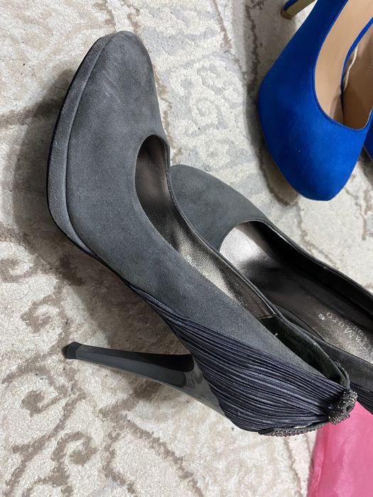 Туфли, натуральная замша.