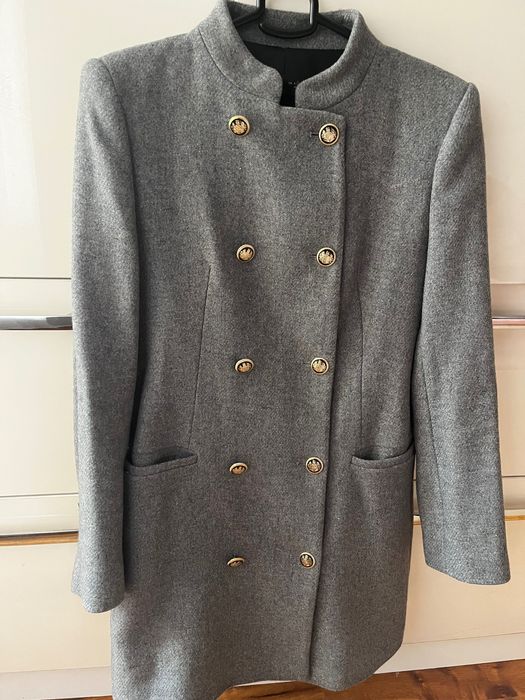 Сиво късо палто Zara