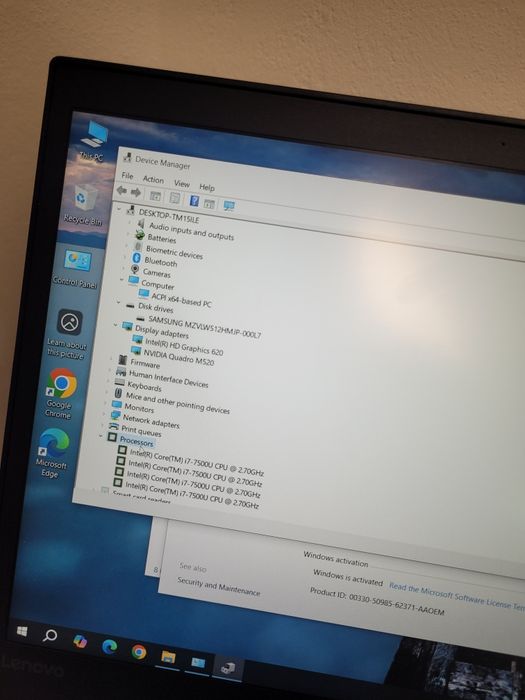 Laptop Lenovo Thinkpad P51s intel i7 ssd 512gb