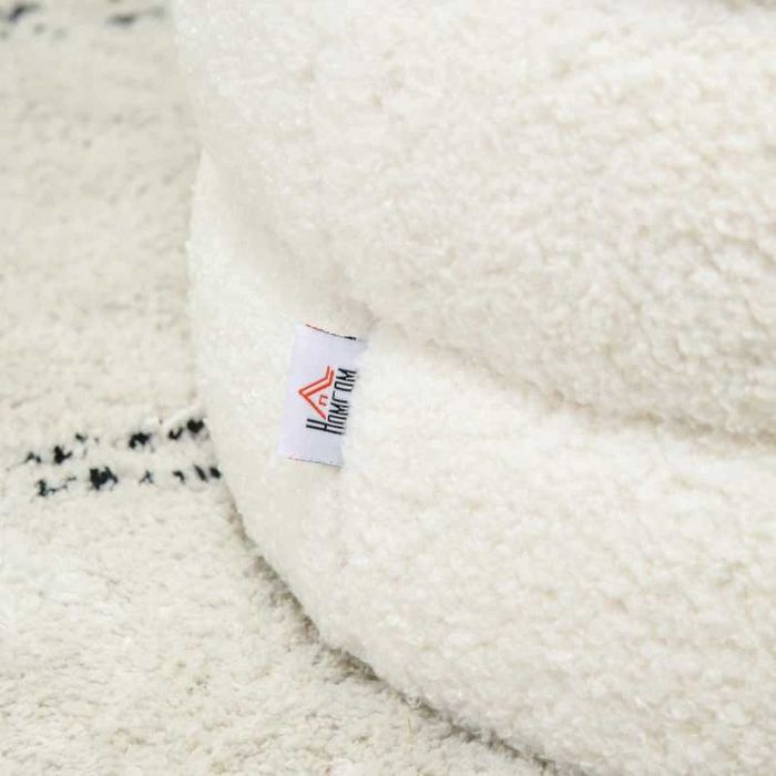 Табуретка HOMCOM, кръгла, мека мебел, до 120 кг, Φ40x45H см