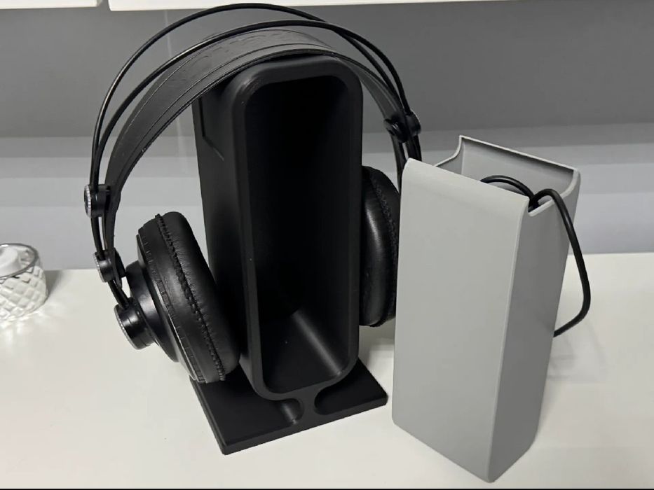 Headphone stand, changeable front + hidden box