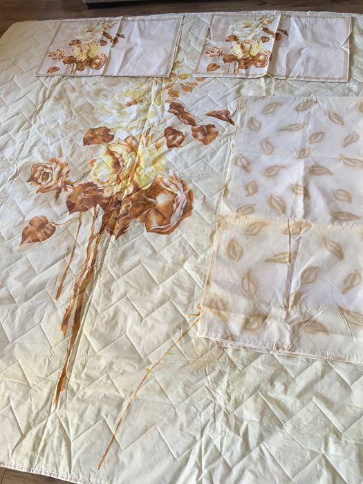 Памучни сатенирани висококачествени чаршафи в кутия - куфар