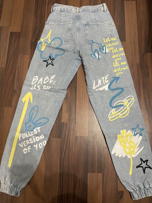 Шарени дънки от Bershka рамер Xs