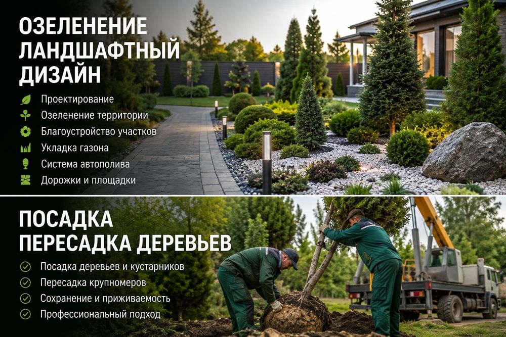 Озеленение ландшафт