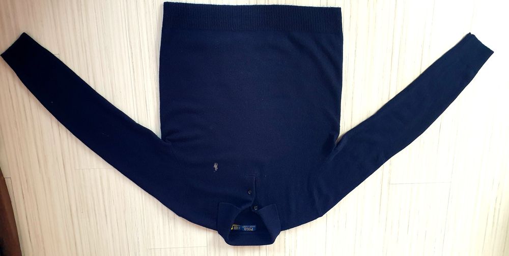 POLO Ralph Lauren Wool  M ОРИГИНАЛ! Мъжки Вълнен Пуловер с Поло Яка