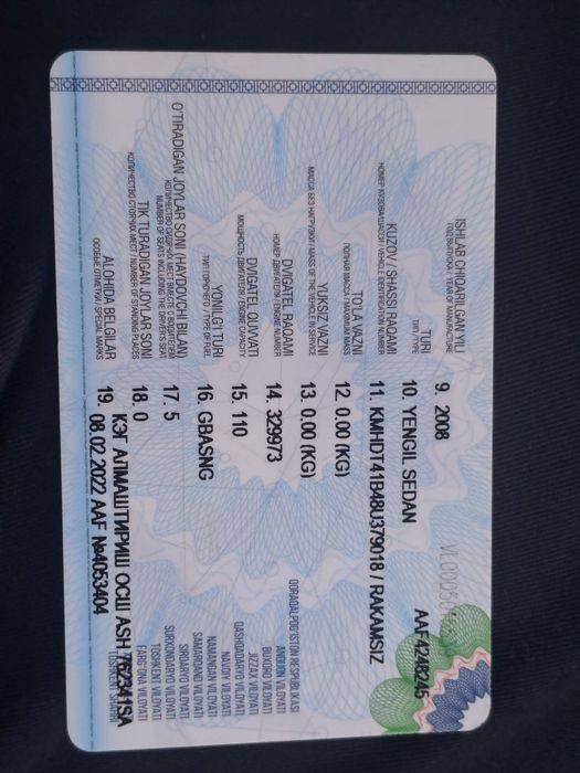 Sastaniyasi yaxshi moshinaga javob