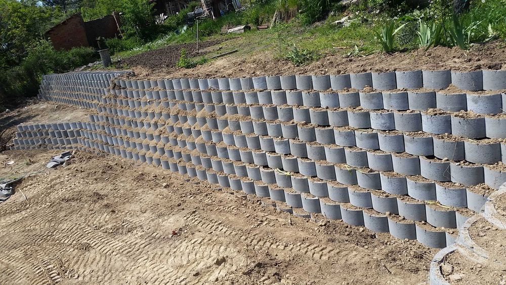 Терасиране на стръмен терен, двор на тераси