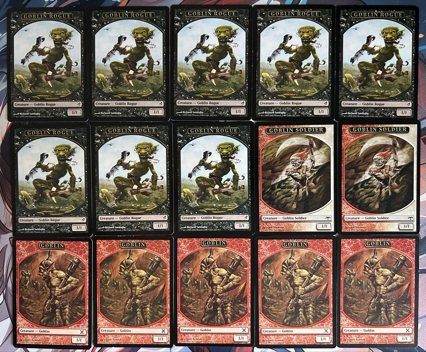 Magic The Gathering – Colecție 24 Goblin Tokens (Lorwyn, Shadowmoor, Eventide, 10E, etc.)