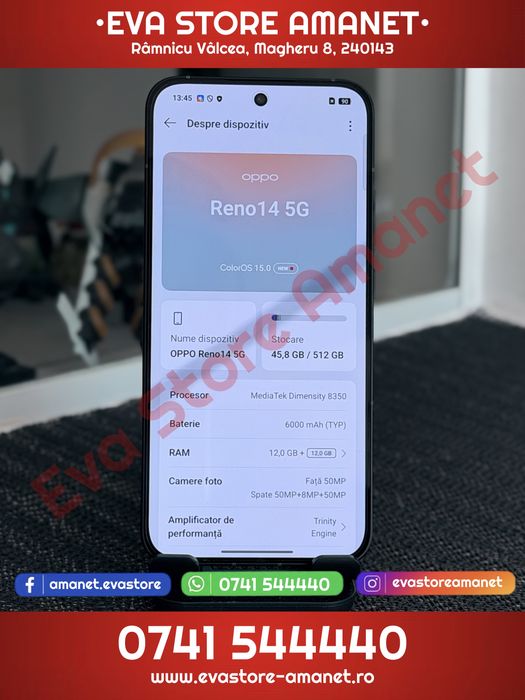 OPPO Reno 14 5G Forest Green 512GB 12GB RAM Dual SIM