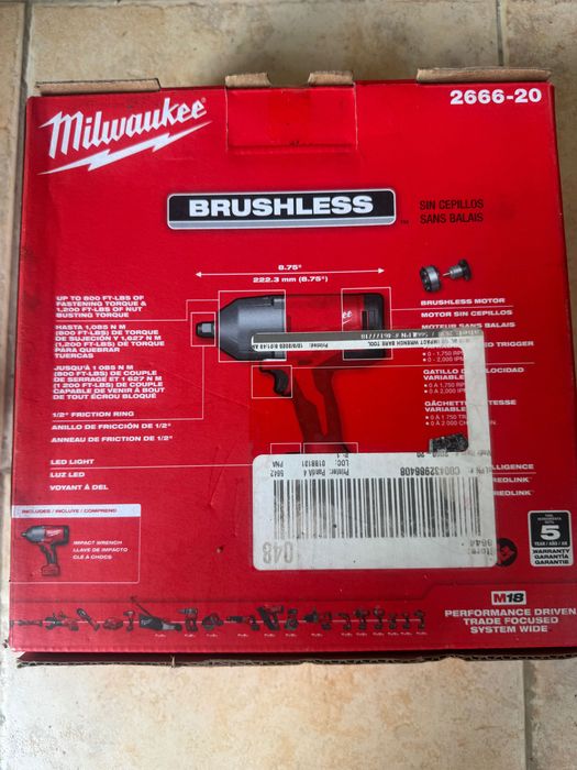Гайковърт МИЛУОКИ Impact wrench MILWAUKEE 1/2