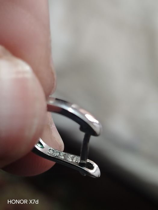 Серёжки серебро.