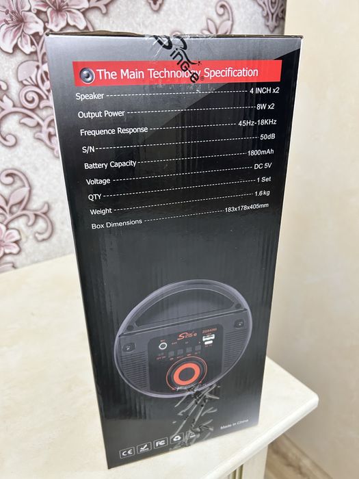 Колонка с микрофоном,абсолютно новая