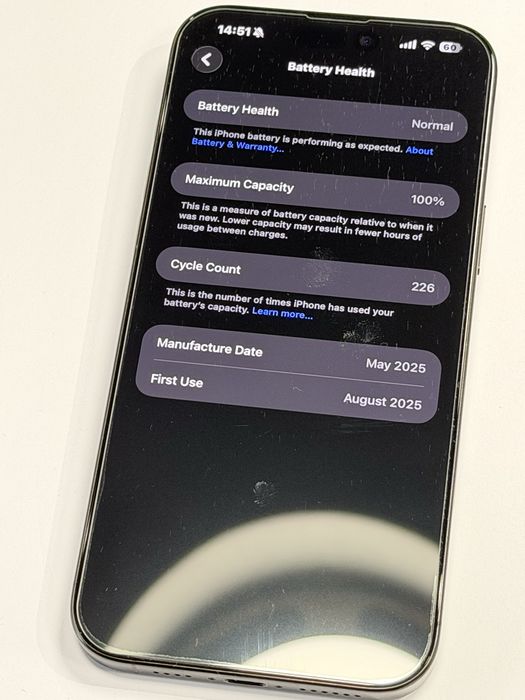 Iphone 16 Pro Max, 256 GB, 100 % батерия