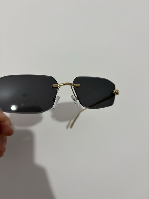 Ochelari de soare dama, Cartier, Negru/Auriu