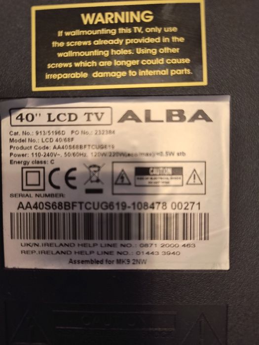 Телевизор 40" ALBA