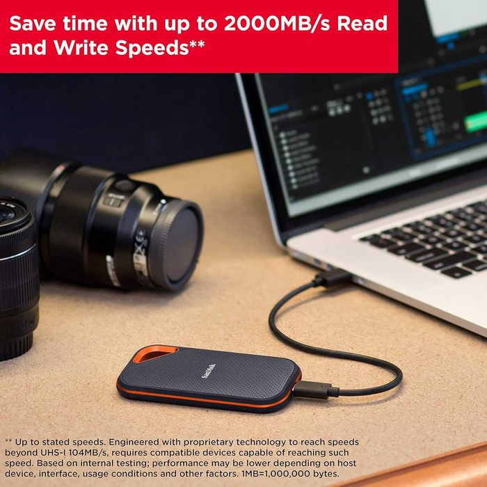 Портативный твердотельный диск SanDisk 2TB Extreme PRO Portable SSD!