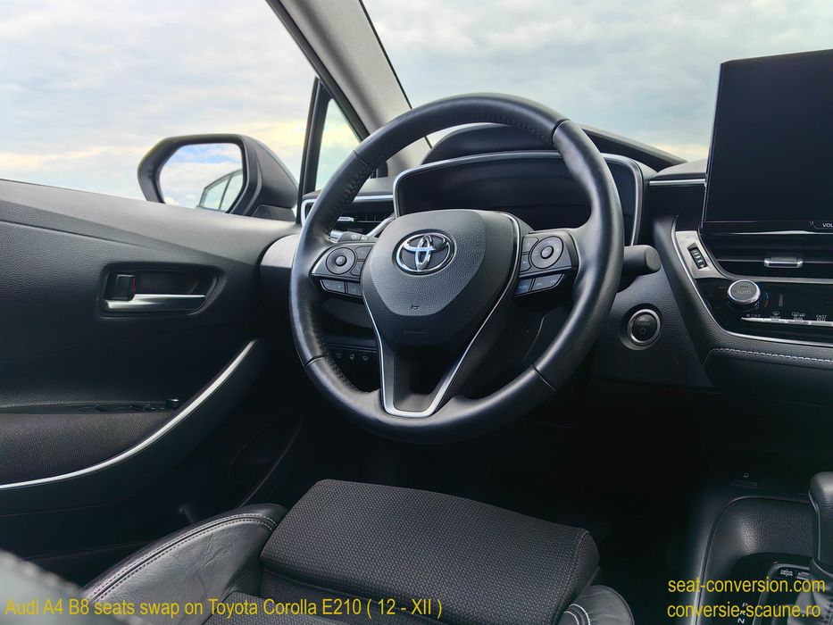Sistem adaptare scaune de Audi A4 B8 pe Toyota Corolla E210 (12 / XII)