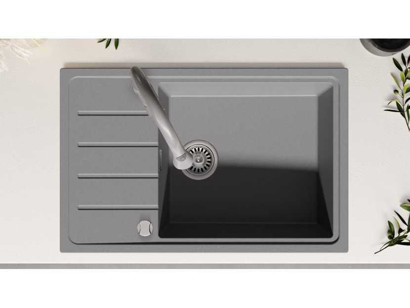 Кухненска Мивка от Гранит Копенхаген 780 x 500 Smart XXL - сив