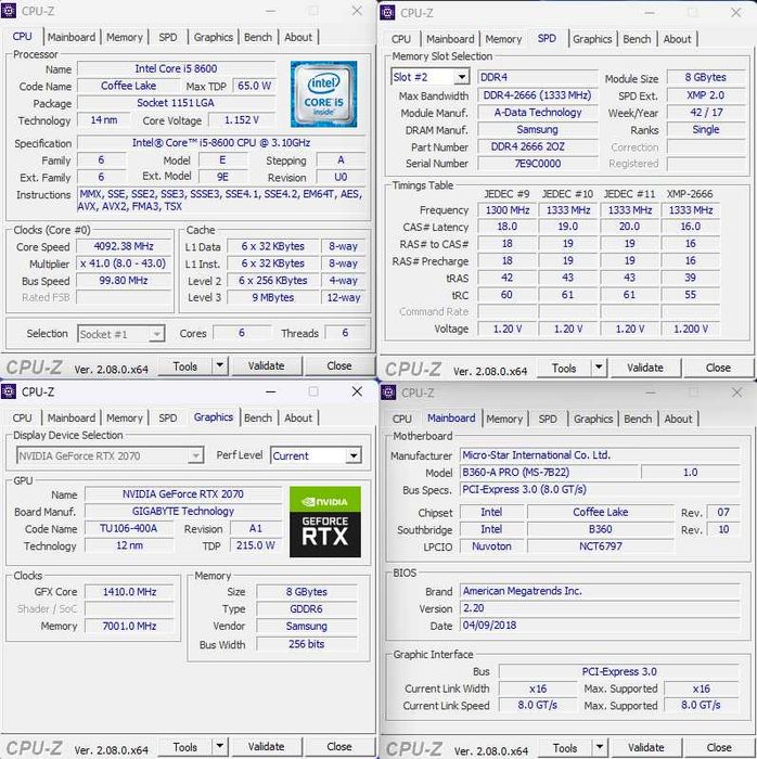 PC Gaming – RTX 2070 8GB / i5-8600 / 16GB RAM
