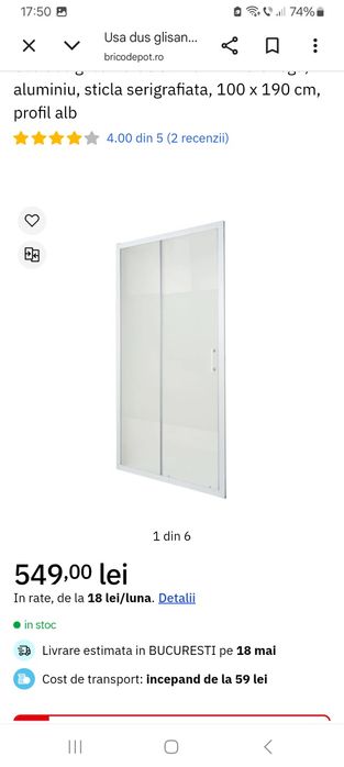 Cabina dus 100 x 80