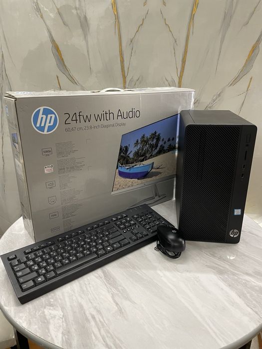 HP Core i3-8100 / 4GB RAM / 1TB HDD + Monitor HP 24" IPS (Built-in Aud