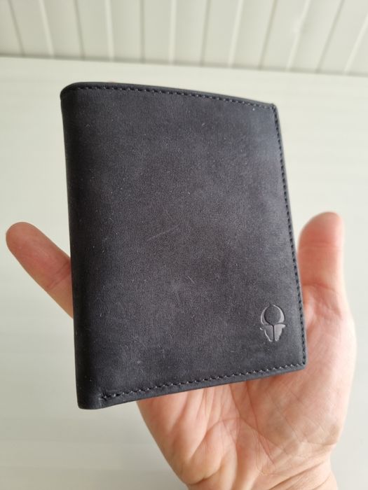 Portofel negru Donbolso din piele