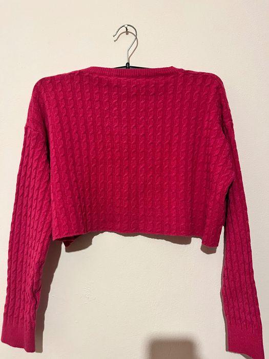 Pulover scurt roz