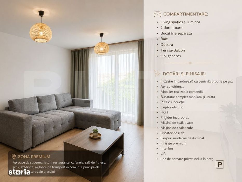 Apartament 3 camere, 79 mp, terasa, parcare, zona Racadau — fotografia 1