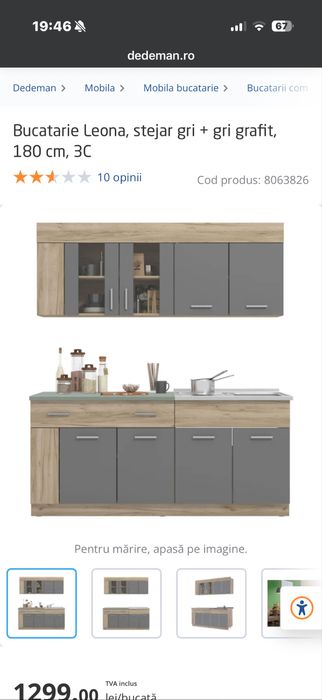 Vand bucatarie  leona