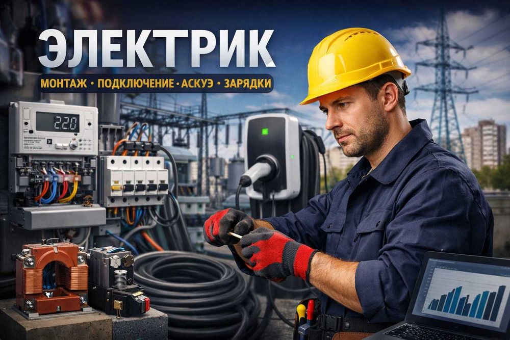 Услуги электрика. Монтаж и подключение. Услуги по АСКУЭ.