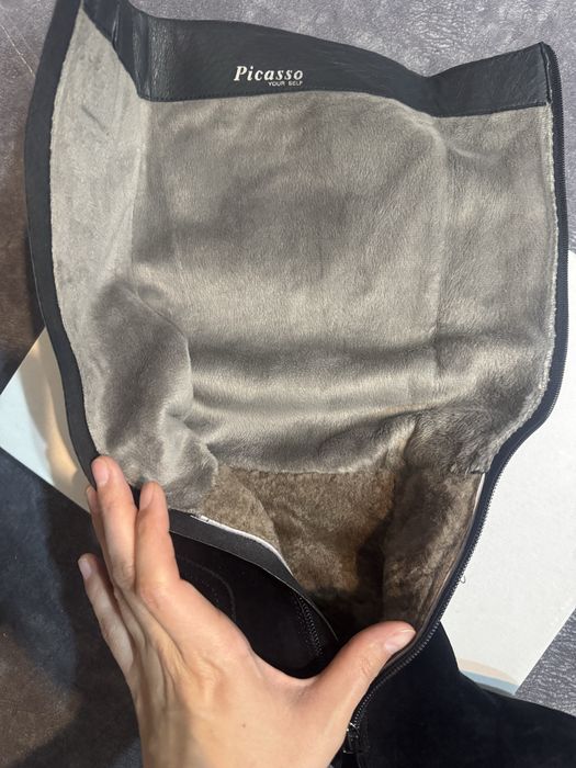 Сапоги очень теплые, удобный каблук