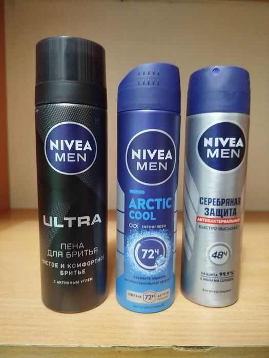 Набор nivea men. Пена для бритья и 2 дезодоранта